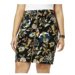 INC Concepts Wallpaper Zipfront Pencil Skirt